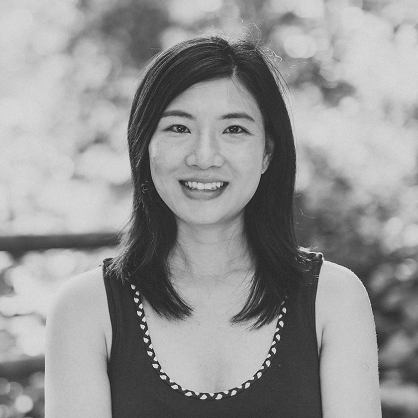 Black and white image of Chelsea Hong