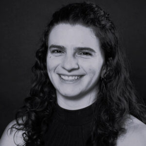 black and white photo of Emily Dibble