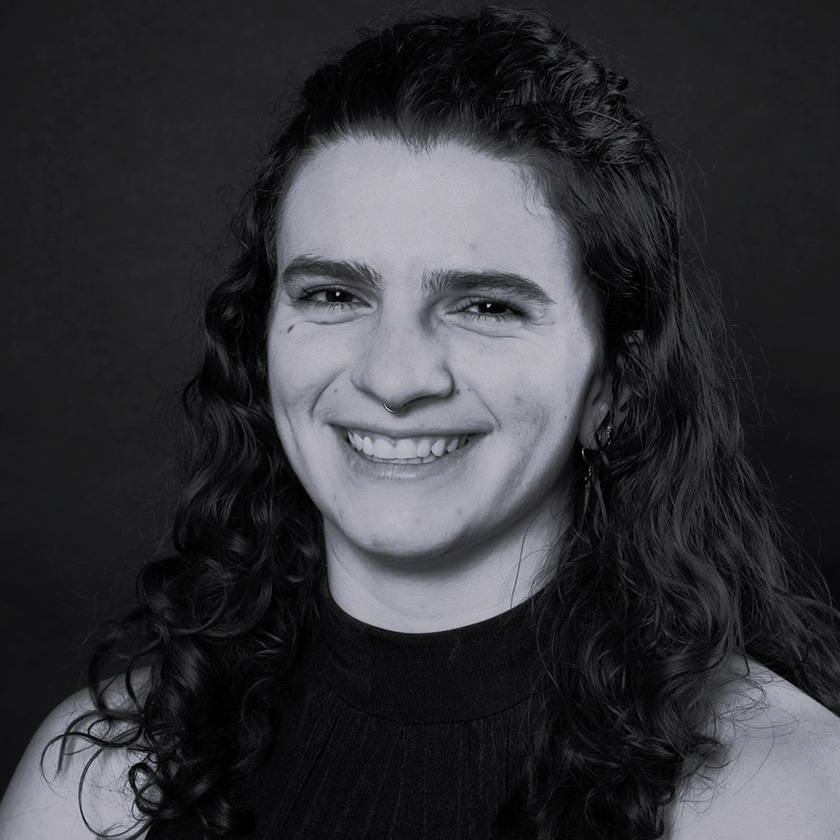 black and white photo of Emily Dibble